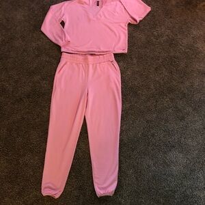 Adore Me Blush Pink V-Neck Hoodie